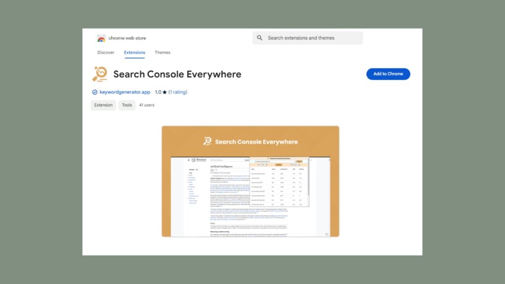 Google Search Console Extension